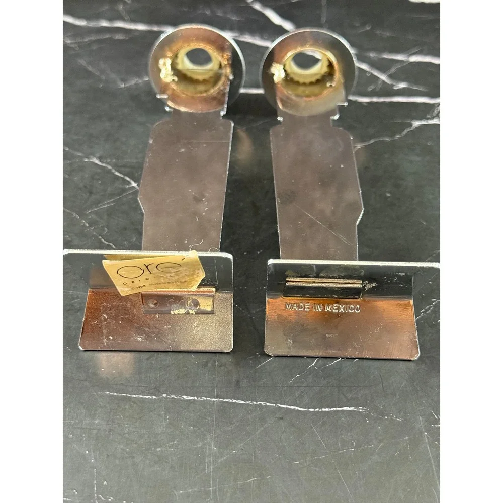 VTG PAIR (2) 1990 ORE Originals Steel Man Figure Cut Out Modern Candle Holders